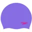 Speedo Plain Moulded Junior Silicone Swimcap Purple